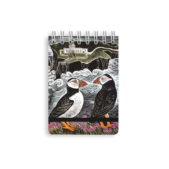 Flame Tree Spiral Pocket Notebooks Angela Harding: Fair Isle Puffins (Spiral Bound Pocket Notebook), (Paperback)
