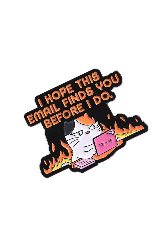 Flame Worker Brooch Alloy Jewelry Funny Pin For Backpack Hat Decoration Motivational