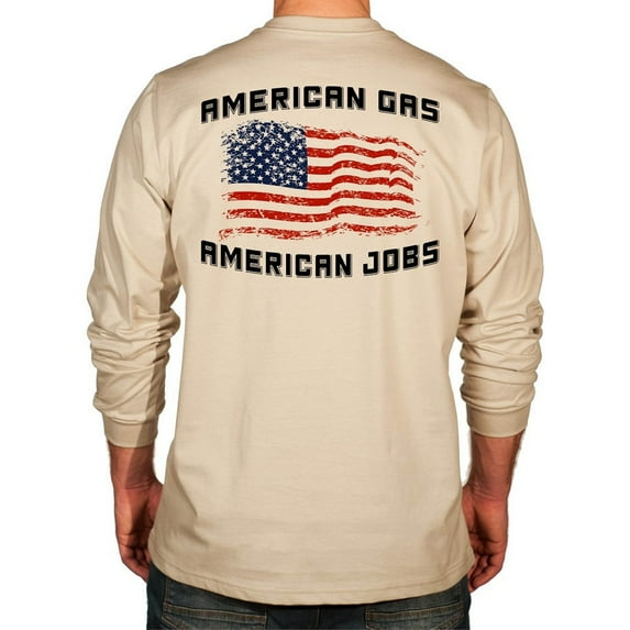 Flame and Arc Resistant Long Sleeve Printed Shirt - American Gas Graphic - Made in the USA