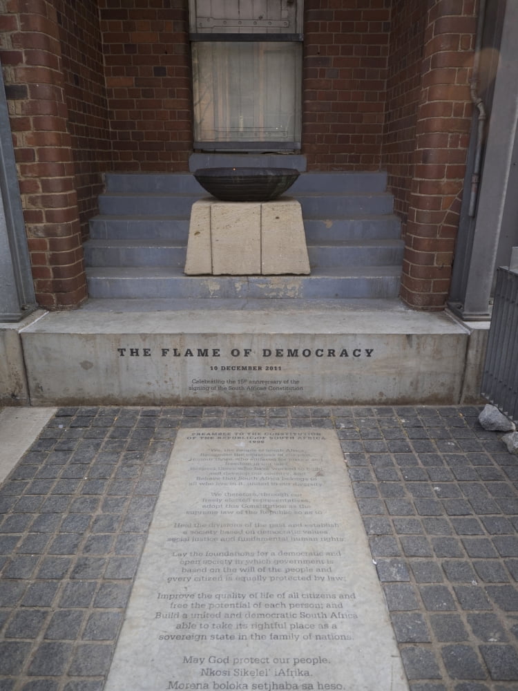 Flame of Democracy Constitution Hill Johannesburg Gauteng Province South Africa Canvas Art - Panoramic Images (12 x 16)