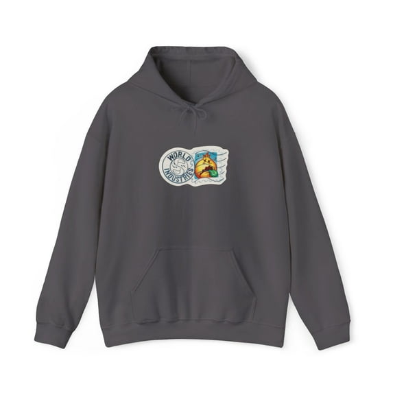 Flameboy Stamp World Industries Skateboard 2001 Vintage Classic Hoodie Print - Charcoal / 5XL