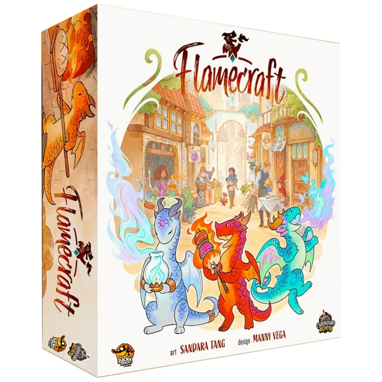 Lucky Duck Games Flamecraft Board Game - Family RPG, 1-5 Players