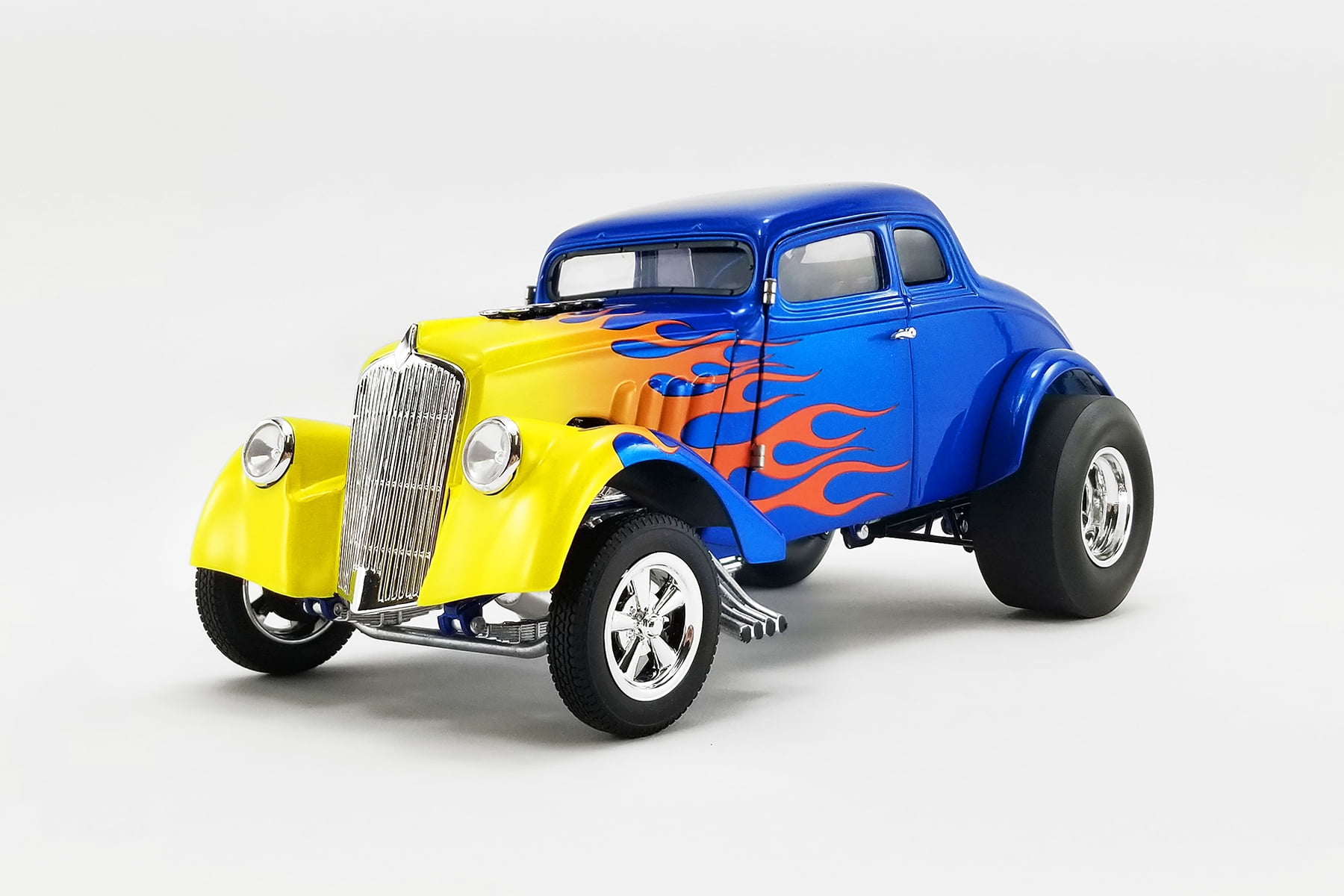 Flamed 1933 Gasser, Blue and yellow - Acme A1800918 - 1/18