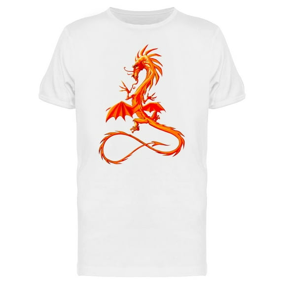 Flamed Chinese Dragon T-Shirt Men -Image by Shutterstock, Male Large