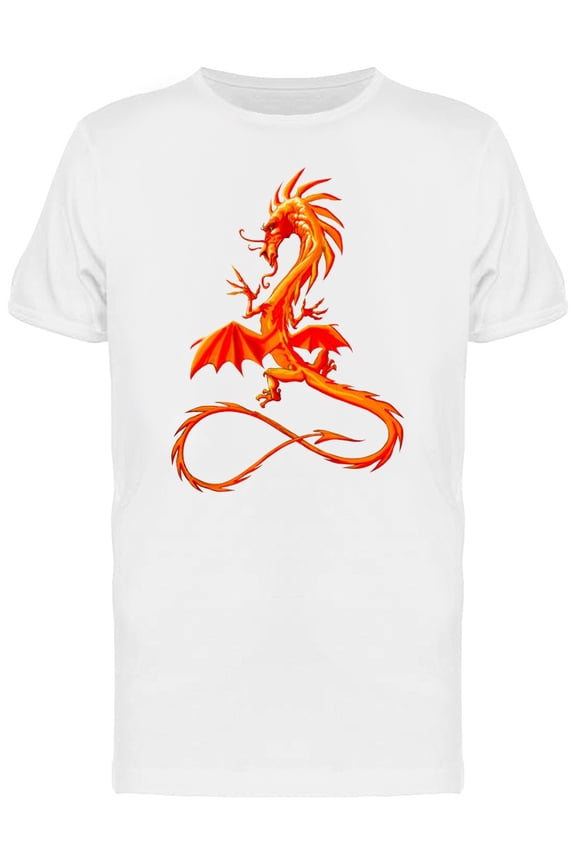 Flamed Chinese Dragon T-Shirt Men -Image by Shutterstock, Male Large