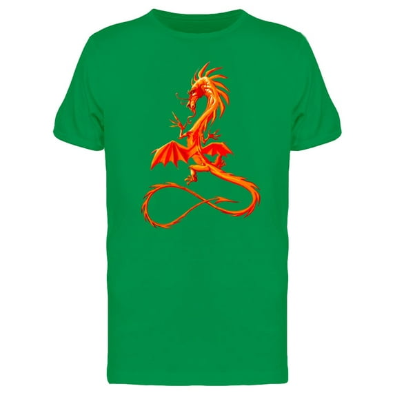 Flamed Chinese Dragon Tee Men's -Image by Shutterstock
