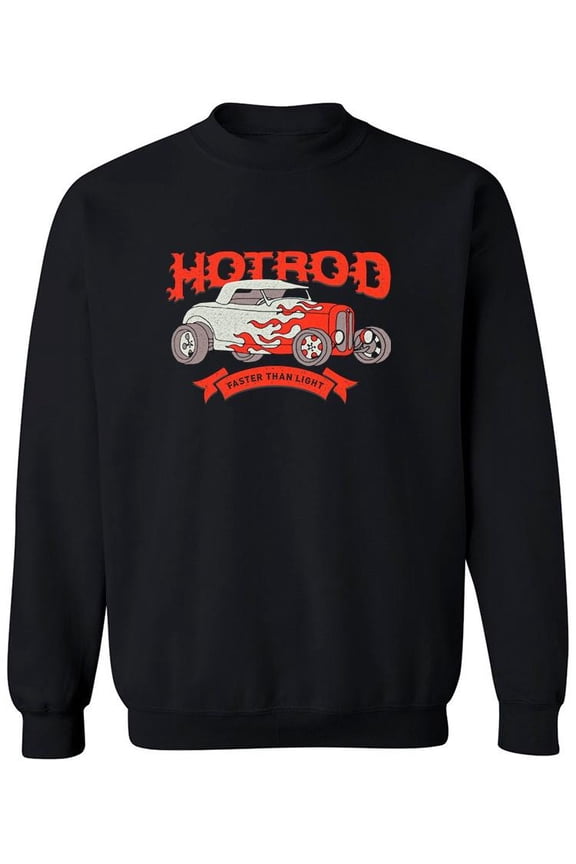 Flamed Hot Rod Sweatshirt Men -Image by Shutterstock, Male 3X-Large