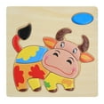 Flameee Wooden Animal Puzzles for 1 2 3 Years Old Boys and Girls