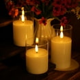 thumbnail image 1 of HomWamee Flameless Candle in Glass,  Real Wax  with Remote Control and Timer, Battery Operated Electronic Candles, 1 of 14
