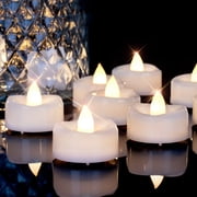 Merrynights Flameless Candles Tealight Candles LED Battery Operated Timer Operated 12 Pack 1.5 D x 1.25 H