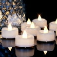 thumbnail image 1 of Flameless Candles, 12Pack Timer Fake Candles, LED Tea Lights Candles, Battery Operated Candles with 6 Hours Timer Auto for Halloween Christmas Wedding Decor-1.5'' D X 1.25'' H, Warm White, 1 of 9