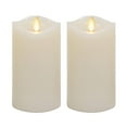 thumbnail image 1 of Flameless Candles Battery Operated with Timer, 3D Moving Flame Flickering, Last 600+ Hours Battery Candles, 3" x 4" Ivory Real Wax Electric LED Candle for Wedding Party Decorations, 1 of 5