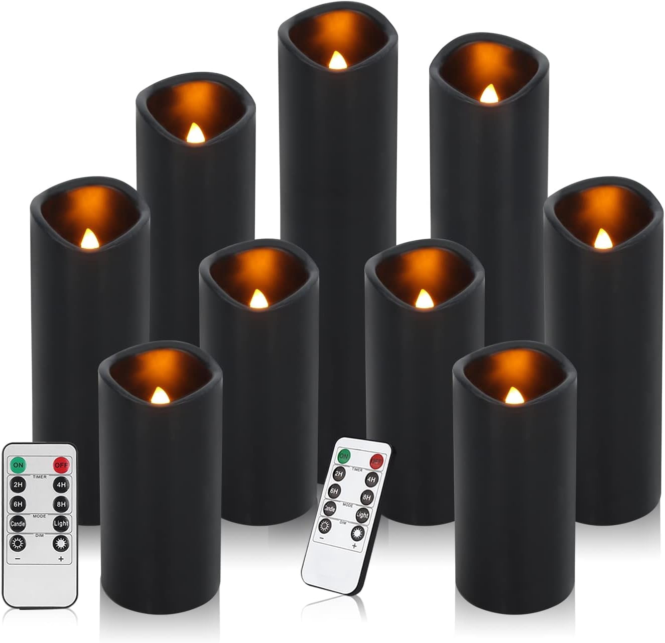 Solara Home Flameless Battery Operated Led Candles-Set of 9(H 4 5 6