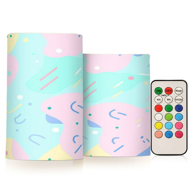 Flameless Candles Lights, Pack of two LED Lights, Dimmable LED Pillar