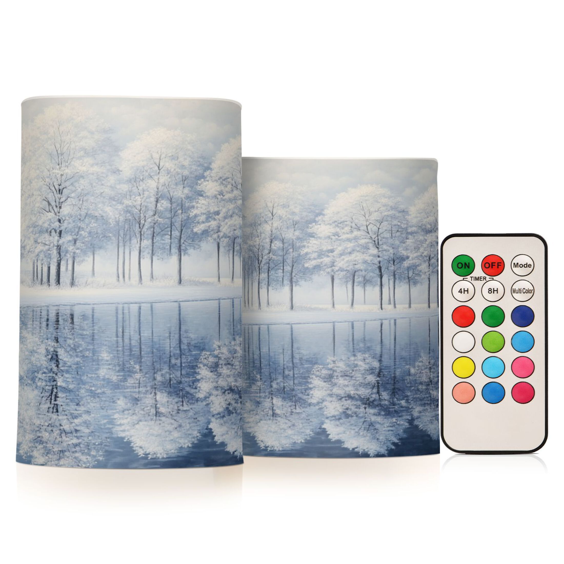 Flameless Candles Lights, Pack of two LED Lights, Dimmable LED Pillar