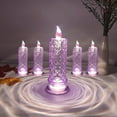 thumbnail image 1 of 2026 new Rose Shadow LED Flameless Candles, LEDCrystal Candle Lights, Flameless Candle for Valentines Anniversary Wedding Christmas Decorations (White Rose), 1 of 10