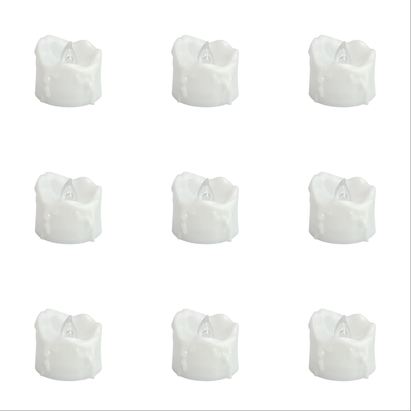 Flameless LED Timer Votive Candle, Warm White LED Timer Tea Light Candles Battery Operated, Auto-On 6 Hours Batteries Included, for Outdoor Table, Halloween Pumpkin Lights, Christmas Decorations