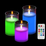 Flameless Flickering Candles, Color Changing LED Plexiglass Candles