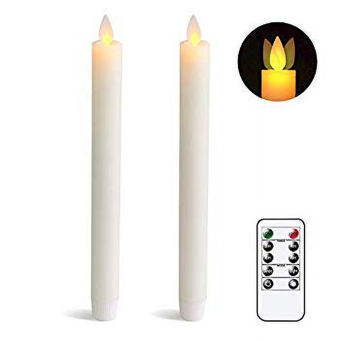 Flameless Flickering Taper Candles Moving Wick Window Candles with