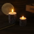 thumbnail image 1 of Flameless LED Candle Lights Set of 2, Pine Bark Flickering Candles Battery Operated, Safe Smokeless Fireless Alternative for Christmas Winter Home Decor, Holiday Table Centerpiece and Party, 1 of 6