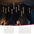 thumbnail image 1 of Flameless LED Floating Candles Set with Wand Remote Control 10pcs 12pcs Warm Flickering Light for Halloween Christmas Party Home Decor Plastic Taper Candles, 1 of 10