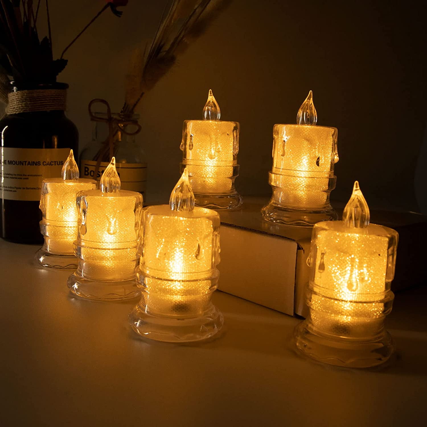 Flameless LED Light,Battery Candle Lights,Warm White LED Tea Lights