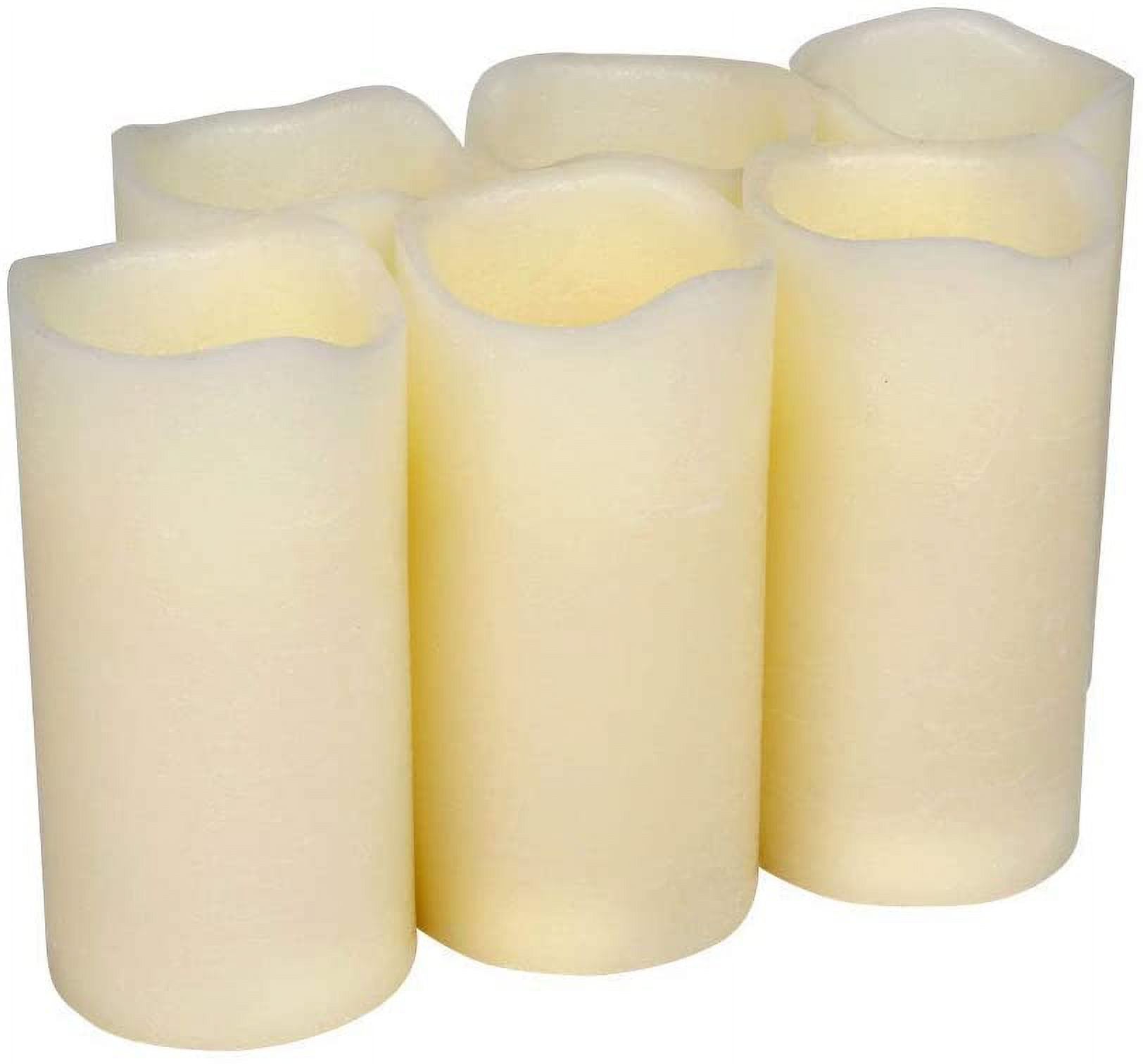 Flameless LED Wax Pillar Candles with Flickering Flame Effect, Timer