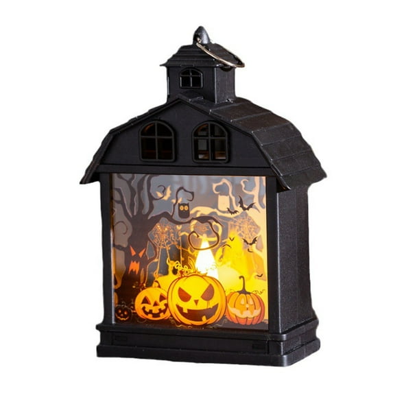 Flameless Lantern Witch Pumpkin Skeleton Halloween LED Lantern Lights Vintage Lamp For Halloween Home Indoor Outdoor Bar Decoration