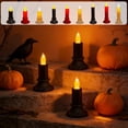 thumbnail image 1 of Flameless Led Candle with Flickering Flame, Red Plastic Tabletop Decoration for Halloween, Thanksgiving, or Christmas Centerpiece, Lazyguy, 1 of 3