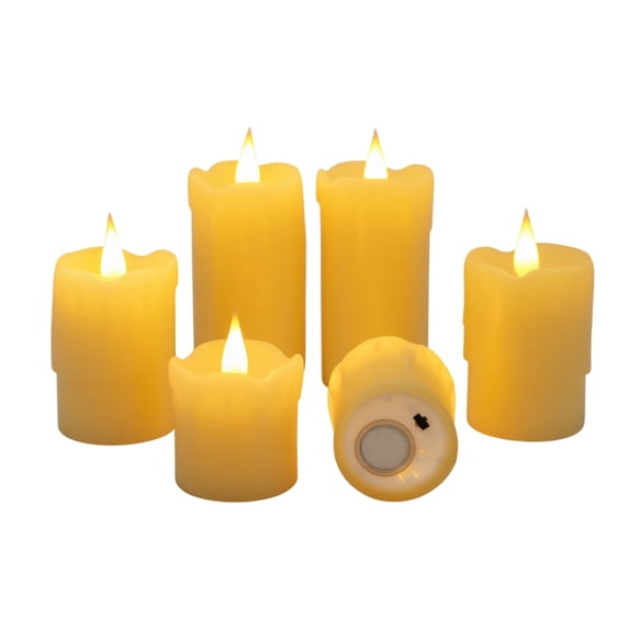 Flameless Led Candles, Battery Operated Tea Lights, Tea Lights Candles Battery Operated, Decorative Candles for Home Decor, 2032 Battery, Assorted Sizing, 6 Set, Home Decorations,