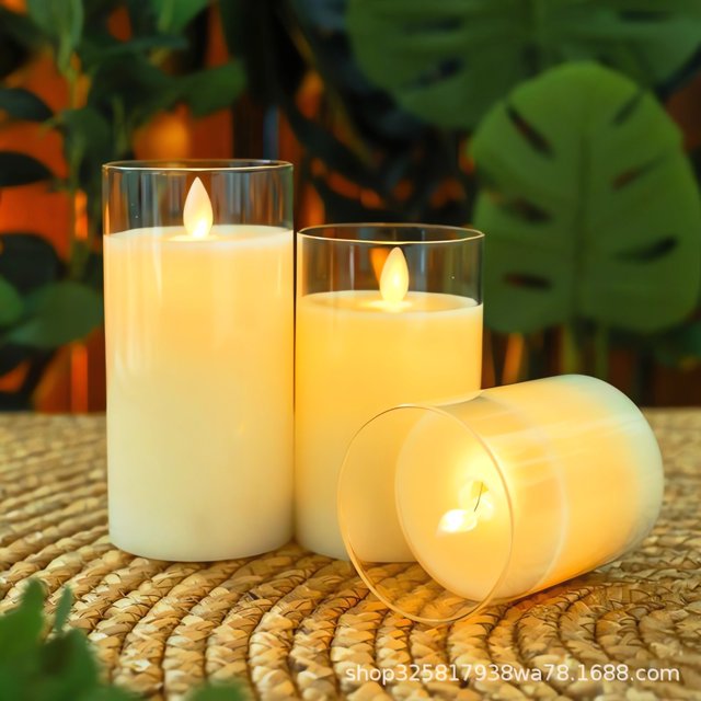 Flameless Led Candles Flickering, Wick Moving Flame Faux Wickless