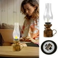 thumbnail image 1 of Flameless Led Oil Lamp Style Table Light, Battery Operated Retro Kerosene Lamp For Bedroom And Living Room, Portable Warm Glow Decorative Night Light,A - 7X5.5X18Cm, 1 of 6