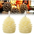 thumbnail image 1 of Flameless Pinecone Candles Battery Operated, 2026 New LED Wax Pine Cone Candles, Multi-Functional Flameless Flickering Candless for Fall, for Christmas Home Party Decoration(Style-A,2PCS), 1 of 7