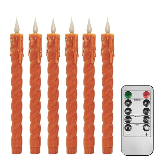 Flameless Spiral Taper Candle Set with Remote and Timer LED Candlestick Lights for Table Mantel Shelf Wedding Dining Decor