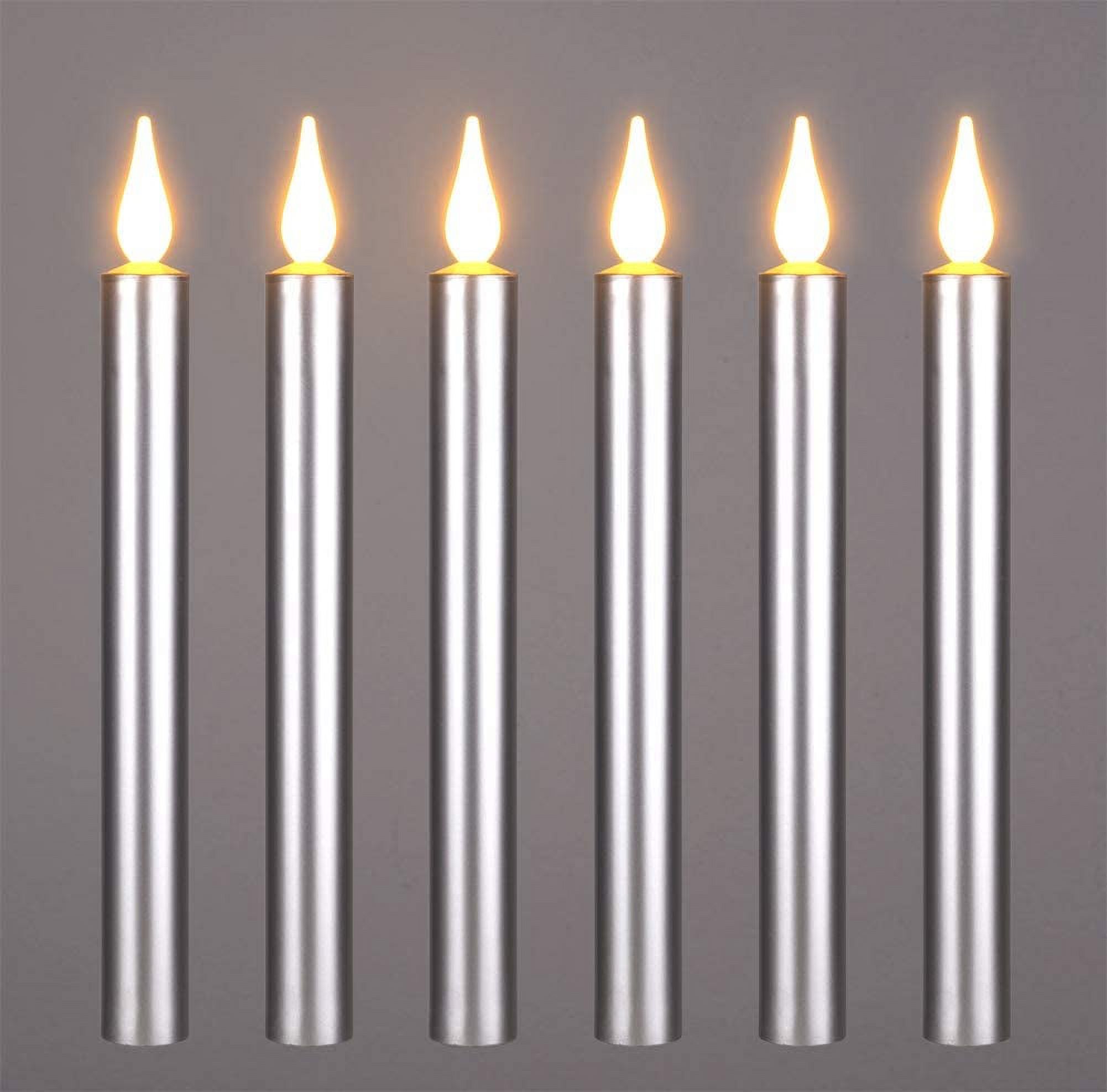 Flameless Taper Candles Flickering 3D Wick Lights, 6Pack for Christmas