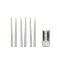 thumbnail image 1 of Flameless Taper Candles Flickering with Remote Timer, LED Taper Candles Battery Operated Warm 3D Wick Spiral 6 Pack Real Wax Home Birthday Decor 10.63"White, 1 of 6