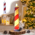 thumbnail image 1 of Flameless Taper Candles, Red and White Striped Christmas Candy Candles, Batteryated LED Candle Wicks, Warm White Light for Xmas Wedding Birthday Party Home Decor, 1 of 4