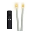 thumbnail image 1 of Flameless Taper Candles with Remote Timer Battery Operated Window Candles with Flickering Flame LED Handheld Taper Candlesticks for Christmas Church Fireplace Wedding Party Decorations 2 Pack, 1 of 5