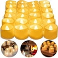 thumbnail image 1 of Goldprice LED Flameless Tea Lights - Ivory Votive Candles for Halloween, Wedding, Christmas - Battery Powered (24 Pack), 1 of 10