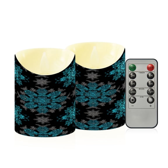 Flameless Themed LED Candles Decorative With Azulstar Pattern