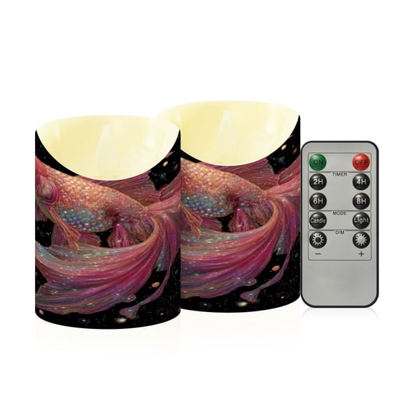 Flameless Themed LED Candles Decorative With Celestial Glow Pattern