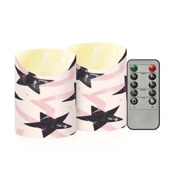 Flameless Themed LED Candles Decorative With Celestial Pattern