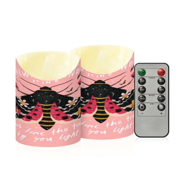 Flameless Themed LED Candles Decorative With Light Of Hope Pattern