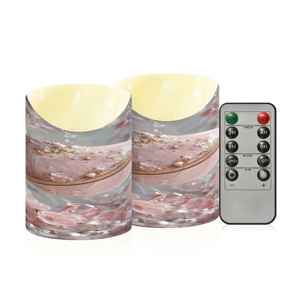 Flameless Themed LED Candles Decorative With Pinkorbit Pattern