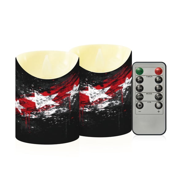 Flameless Themed LED Candles Decorative With Rebel Starburst Pattern
