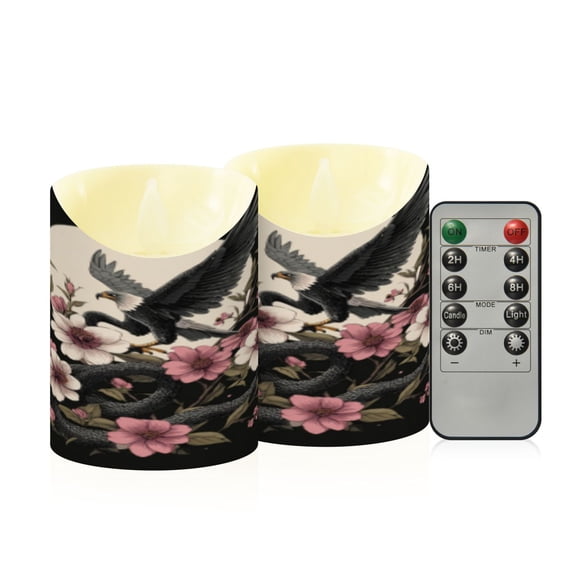 Flameless Themed LED Candles Decorative With Wings and Wishes Pattern