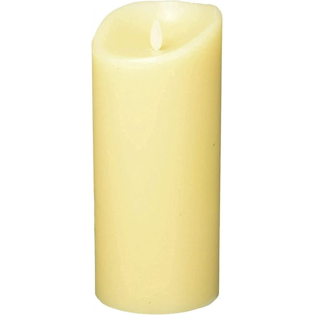 Flameless Vanilla Scented Moving Flame Candle with Timer (9 Ivory