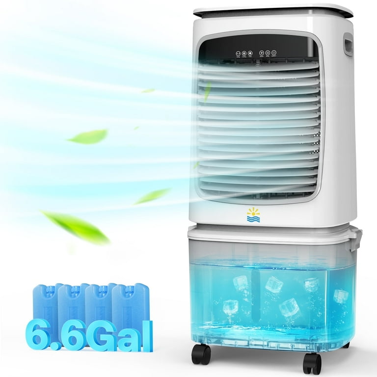 FLAMEMORE 1800CFM Evaporative Air Cooler, gal Tank, Ice