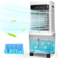 thumbnail image 1 of Flamemore Evaporative Air Cooler Fan with 6.6 gal Tank & 4 Ice Packs, 1800 CFM Portable Swamp Coolers for Home, 1 of 11