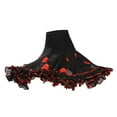 thumbnail image 1 of Flamenco Ballroom Waltz Dance Skirt Sequined Modern Costume - Red, as described, 1 of 8